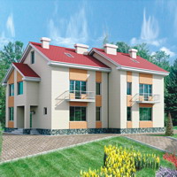 Проект коттеджа 33-14 — кирпич, 286.4 м²