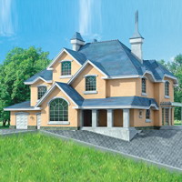 Проект коттеджа 33-25 — кирпич, 371.6 м²