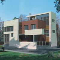 Проект коттеджа 33-62 — кирпич, 221.2 м²