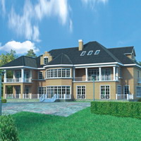 Проект коттеджа 33-64 — кирпич, 812.5 м²