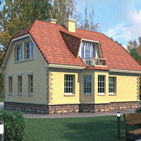 Проект коттеджа 33-86 — кирпич, 135.8 м²