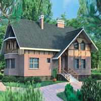 Проект коттеджа 33-91 — кирпич, 258.6 м²