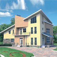 Проект коттеджа 33-92 — кирпич, 487.3 м²