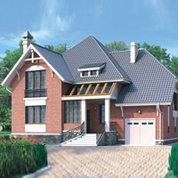 Проект коттеджа 33-96 — кирпич, 242.3 м²