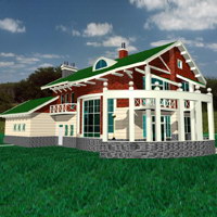Проект коттеджа 34-14 — кирпич, 376 м²
