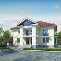 Проект коттеджа 34-54 — кирпич, 473.1 м²