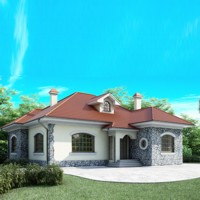 Проект коттеджа 34-68 — кирпич, 145.3 м²