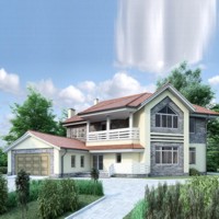 Проект коттеджа 34-75 — кирпич, 357.7 м²