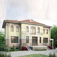 Проект коттеджа 34-76 — кирпич, 369.9 м²