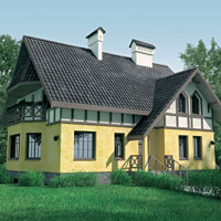 Проект коттеджа 35-04 — кирпич, 369.3 м²