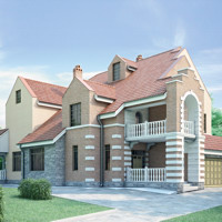Проект коттеджа 35-08 — кирпич, 448 м²