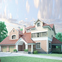 Проект коттеджа 35-10 — кирпич, 412.7 м²