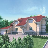 Проект коттеджа 35-30 — кирпич, 413.9 м²