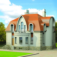 Проект коттеджа 35-47 — кирпич, 387.2 м²