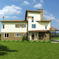 Проект коттеджа 35-53 — кирпич, 296.6 м²