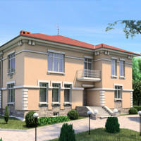 Проект коттеджа 35-55 — кирпич, 427.7 м²