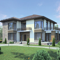 Проект коттеджа 38-72 — кирпич, 245.3 м²