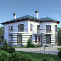 Проект коттеджа 38-78 — кирпич, 234.6 м²