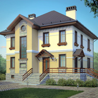 Проект коттеджа 38-80 — кирпич, 270 м²