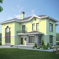 Проект коттеджа 38-86 — кирпич, 267.8 м²