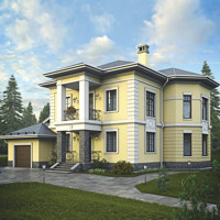 Проект коттеджа 38-99 — кирпич, 274.5 м²