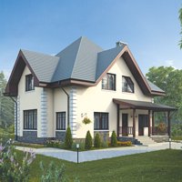Проект коттеджа 39-10 — кирпич, 156.3 м²