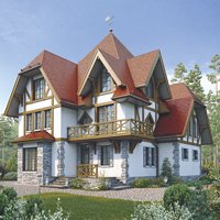 Проект коттеджа 39-11 — кирпич, 274.7 м²