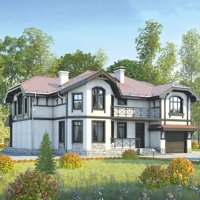 Проект коттеджа 39-13 — кирпич, 363.9 м²