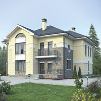 Проект коттеджа 39-16 — кирпич, 283 м²