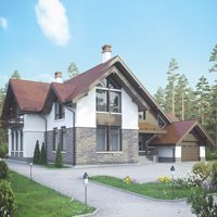 Проект коттеджа 39-20 — кирпич, 276.1 м²