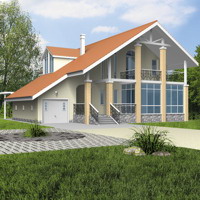 Проект коттеджа 50-01 — газо-бетон, 328.7 м²