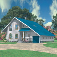 Проект коттеджа 50-02 — газо-бетон, 185.4 м²