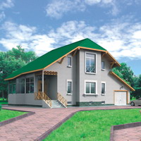 Проект коттеджа 50-10 — газо-бетон, 228.89 м²