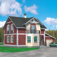 Проект коттеджа 50-11 — газо-бетон, 153.9 м²
