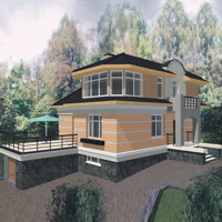 Проект коттеджа 50-19 — газо-бетон, 251.8 м²