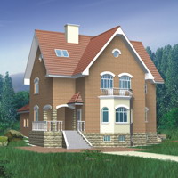 Проект коттеджа 50-62 — газо-бетон, 291 м²