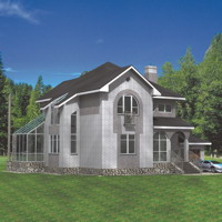 Проект коттеджа 50-67 — газо-бетон, 170.2 м²