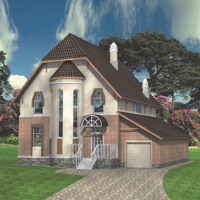 Проект коттеджа 50-68 — газо-бетон, 243.4 м²