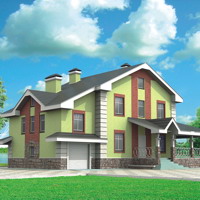 Проект коттеджа 50-82 — газо-бетон, 202.7 м²