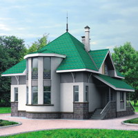 Проект коттеджа 50-94 — газо-бетон, 164.9 м²