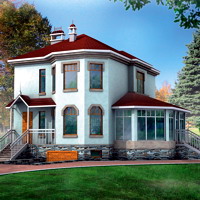 Проект коттеджа 50-96 — газо-бетон, 229.3 м²