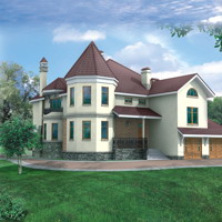 Проект коттеджа 50-99 — газо-бетон, 267.2 м²