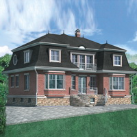 Проект коттеджа 51-16 — газо-бетон, 383.8 м²