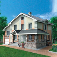 Проект коттеджа 51-22 — газо-бетон, 292 м²