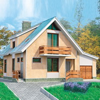 Проект коттеджа 51-57 — газо-бетон, 151.6 м²