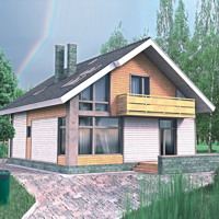 Проект коттеджа 51-60 — газо-бетон, 152.8 м²