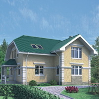 Проект коттеджа 51-78 — газо-бетон, 159.1 м²