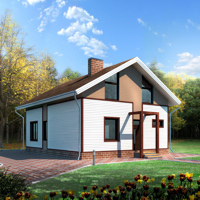 Проект коттеджа 51-82 — газо-бетон, 155.2 м²