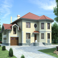 Проект коттеджа 51-87 — газо-бетон, 293.2 м²