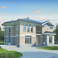 Проект коттеджа 52-02 — газо-бетон, 266.1 м²